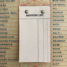 Load image into Gallery viewer, Original Antique Memory Tickler of Household Requirements Tin Sign