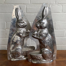 Load image into Gallery viewer, Antique Large Rabbit Holding Egg Mold 14-1/2”h