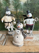 Load image into Gallery viewer, Handmade Spun Cotton Standing Snowman