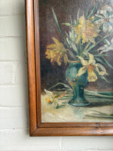 Load image into Gallery viewer, Vintage Still-Life of Daffodils - Oil on Canvas c1940
