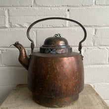 Load image into Gallery viewer, Antique European Round Hammered Copper Teapot