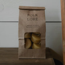 Load image into Gallery viewer, Hand-Poured Beeswax Tea Lights (Pack of 12)