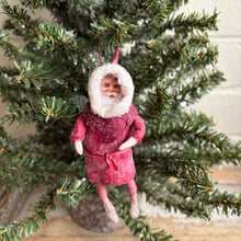Load image into Gallery viewer, Handmade Spun Cotton Santa Ornaments