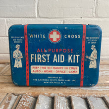 Load image into Gallery viewer, Vintage White Cross First Aid Tin c1940
