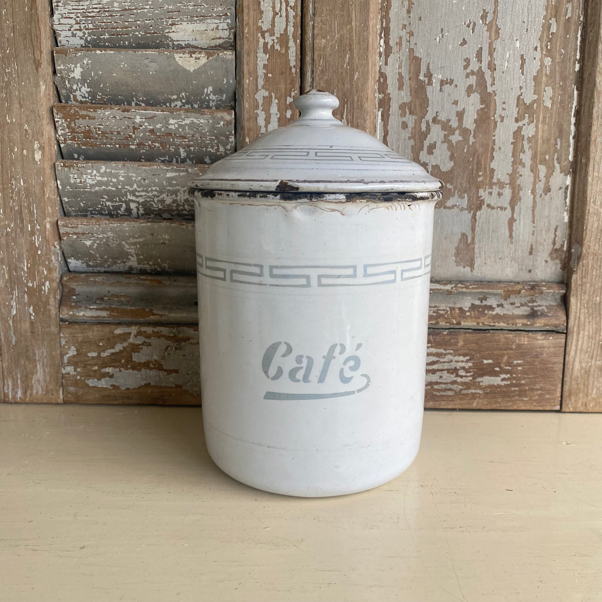 Vintage French Enamel Canister Set/5 – Blackbird Vintage Finds