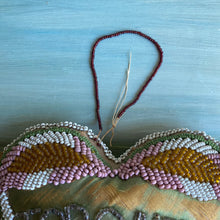 Load image into Gallery viewer, Antique Mohawk Beaded Heart Souvenir Pillow