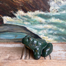 Load image into Gallery viewer, Antique Painted Cast Iron Bullfrog Doorstop
