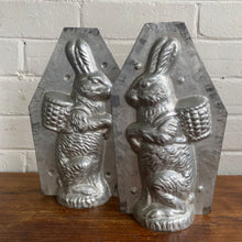 Load image into Gallery viewer, Antique Medium Standing Rabbit with Basket Mold 10-1/4”h