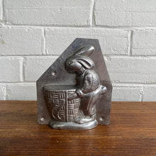 Load image into Gallery viewer, Antique Standing Rabbit Holding Basket Mold #9 Made in Germany 6-1/4”h
