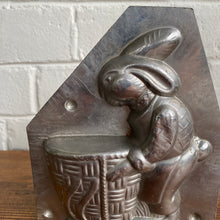Load image into Gallery viewer, Antique Standing Rabbit Holding Basket Mold #9 Made in Germany 6-1/4”h