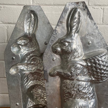 Load image into Gallery viewer, Antique Large Chocolate Rabbit Mold 15”