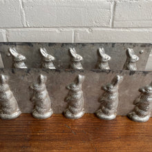 Load image into Gallery viewer, Antique Group of Five Rabbit Chocolate Mold #13 made in Germany