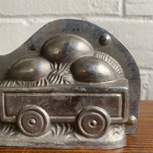 Load image into Gallery viewer, Antique Rabbit Pulling Cart of Eggs Chocolate Mold #12 Made in New York