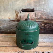 Load image into Gallery viewer, Vintage Green Metal Oil Can with Wooden Handle