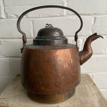 Load image into Gallery viewer, Antique European Round Hammered Copper Teapot