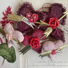 Load image into Gallery viewer, Handmade Spun Cotton Heart Ornaments