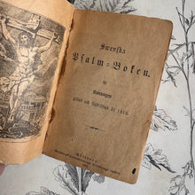 Load image into Gallery viewer, Antique 1859 Swedish Psalm Book with Carved Crucifix Cover c1888