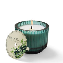 Load image into Gallery viewer, Roland Pine Forest Green Ribbed Glass 6oz Candle by Soap and Paper Factory in New York City