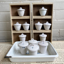 Load image into Gallery viewer, Vintage Porcelain Crucibles with Lids