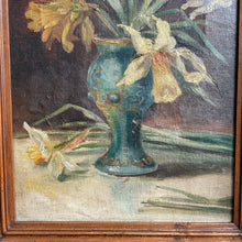 Load image into Gallery viewer, Vintage Still-Life of Daffodils - Oil on Canvas c1940