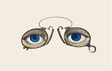 Load image into Gallery viewer, Eyeglasses Postcard by Blackbird Vintage Finds 11 Trinity Street in Toronto Ontario Canada