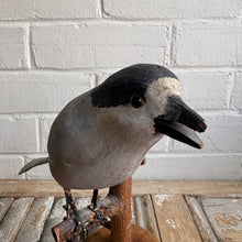 Load image into Gallery viewer, Vintage Folk Art Carved Wooden Bird on Branch Stand