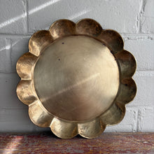 Load image into Gallery viewer, Art Deco Swedish Handmade Arvika Brass Scalloped Tray
