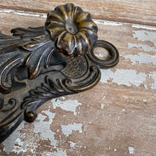 Load image into Gallery viewer, Antique Victorian Brass Floral Paper Clip c1845