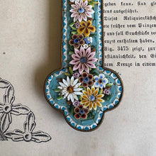 Load image into Gallery viewer, 19th C. Italian Micro Mosaic Cross - 7" Chi-Rho PAX Grand Tour Cross c.1890