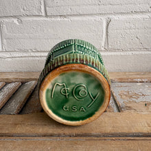 Load image into Gallery viewer, Vintage McCoy Green Ribbed Planter with Saucer