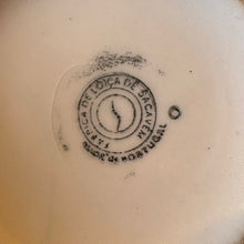Load image into Gallery viewer, Vintage Sacavém Portugal Café au Lait Bowl – Blue & Rust Floral
