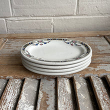 Load image into Gallery viewer, Antique Oval Ironstone Dish - Pink Roses & Cobalt Art Deco Border - 1920s Restaurant Ware