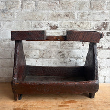 Load image into Gallery viewer, Antique Primitive A-Frame Tool Tote - 19th Century Rustic Wooden Caddy