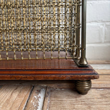 Load image into Gallery viewer, Antique Wire Letter Rack with Wooden Base | Edwardian Desk Organizer