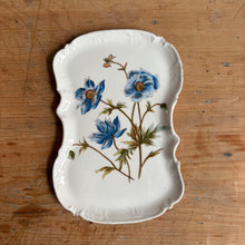 Load image into Gallery viewer, Antique Haviland Limoges Blue Anemone Tray - Poppy Toast Plate c.1890