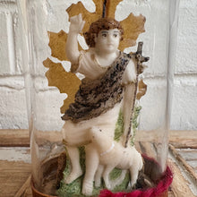 Load image into Gallery viewer, Rare Petite Victorian Wax Figure Under Glass Dome c.1880