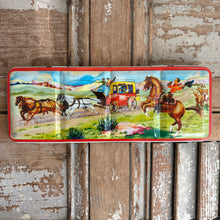 Load image into Gallery viewer, Vintage Western Stagecoach Paint Box c.1950s