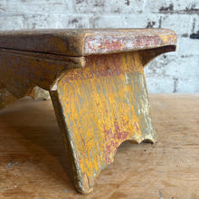 Load image into Gallery viewer, Antique Folk Painted Cricket Stool c1895