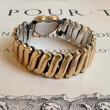 Load image into Gallery viewer, Antique Victorian Sweetheart Expansion Bracelet - Gold Filled Sterling Heart c.1890