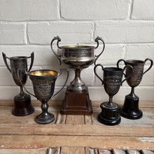 Load image into Gallery viewer, Vintage Golf Club Trophies – Engraved Silver Plate Cups, 1920s–1940s
