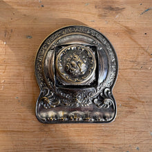 Load image into Gallery viewer, Antique Victorian Silverplate Inkwell with Ornate Tray