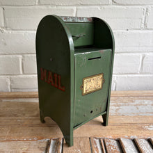 Load image into Gallery viewer, Vintage Metal Mailbox Coin Bank c1950