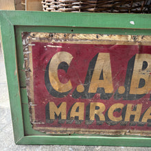 Load image into Gallery viewer, Antique Quebec Grocery Store Sign - C. A. BELLEY & FILS Marchand-Épicier c. 1900-1930