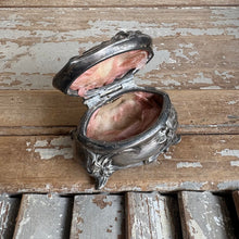 Load image into Gallery viewer, Antique Art Nouveau Silver Plate Jewelry Casket - Footed Daffodil Trinket Box