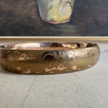 Load image into Gallery viewer, Victorian W & SB Gold-Filled Engraved Bangle Bracelet (Monogram A K, c.1890–1910)