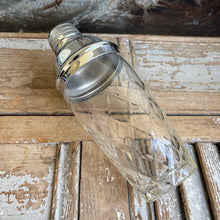 Load image into Gallery viewer, Vintage Mid-Century Sheffield Silver Co. Cut Glass Cocktail Shaker c1950s