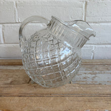 Load image into Gallery viewer, Vintage 1940s Anchor Hocking Waterford Waffle Tilted Ball Pitcher