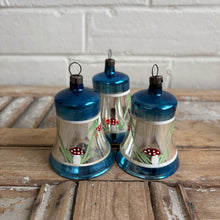 Load image into Gallery viewer, Vintage Mercury Glass Bell Ornaments c1950
