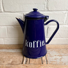 Load image into Gallery viewer, Vintage European Enamel “Koffie” Coffee Pot