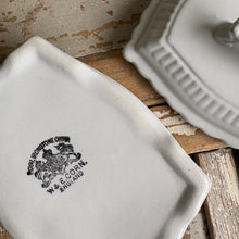 Load image into Gallery viewer, Rare Antique W & E Corn Royal Ironstone Covered Butter Dish - England c. 1890